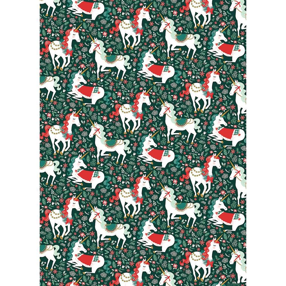 Holiday Unicorn Wrapping Paper