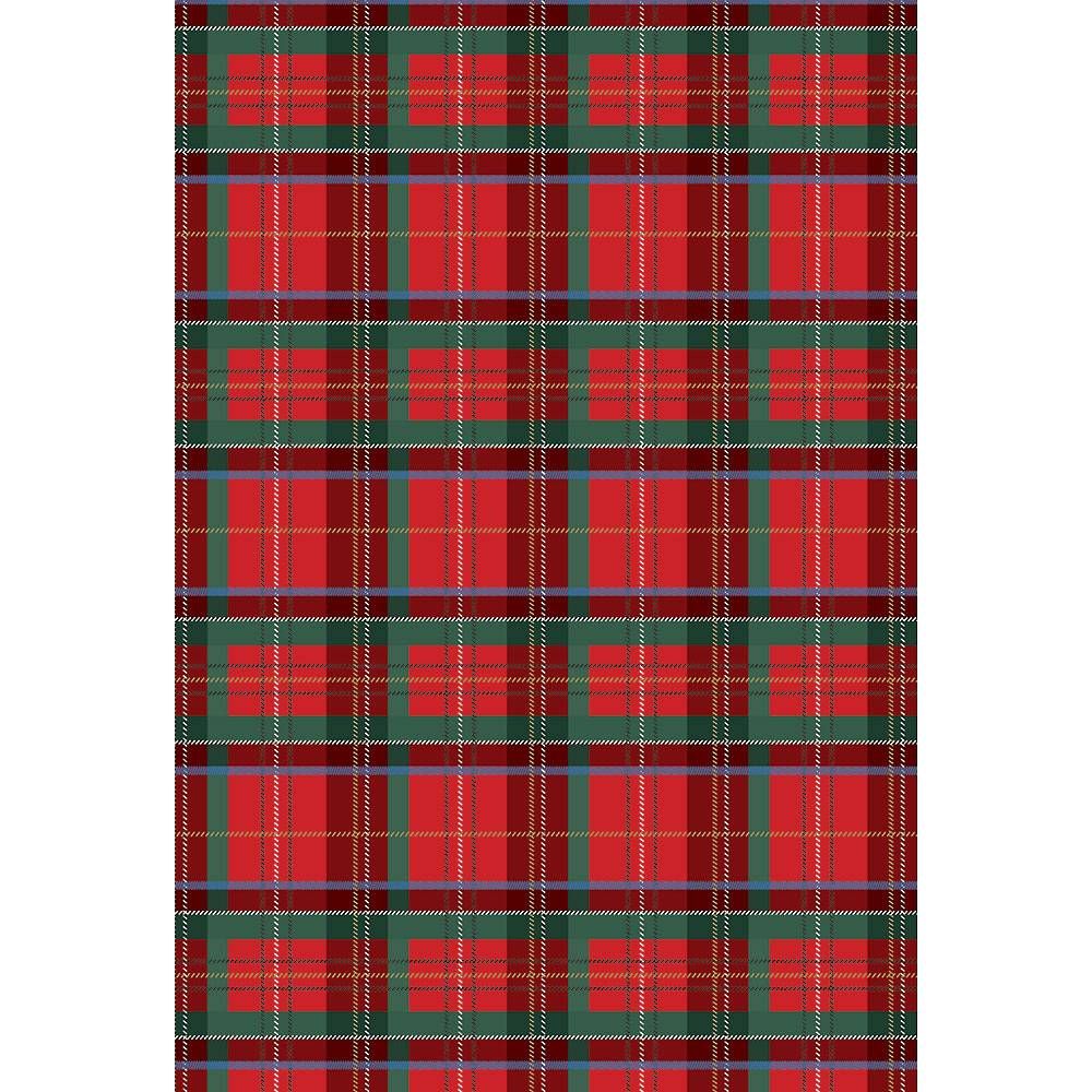 Tartan Plaid Gold Foil Stone Wrapping Paper