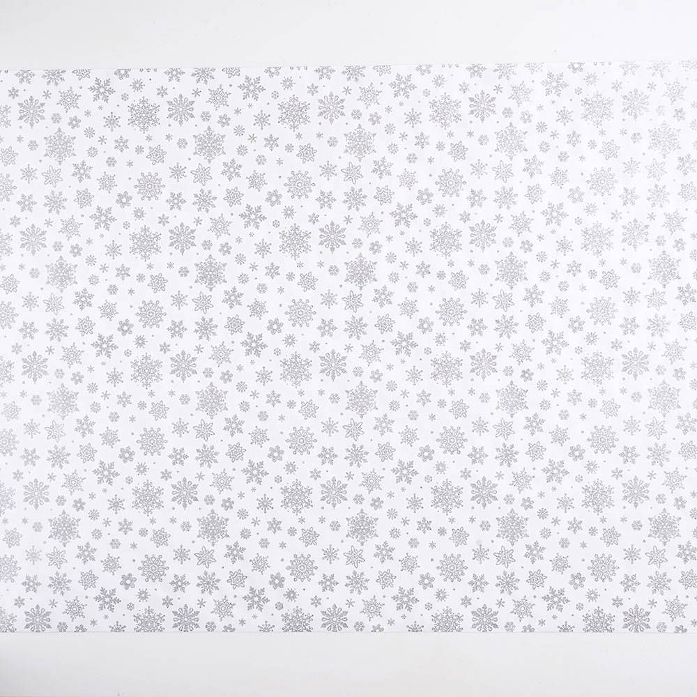 Silver Glitter Snowflake Wrapping Paper
