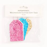 Multicolor Glitter Gift Tags