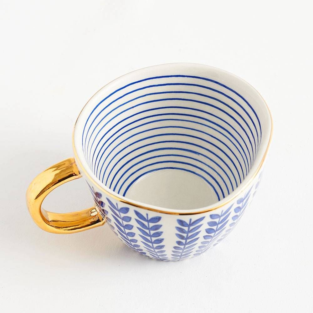 Blue Leaves Mug