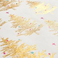 Gold Glitter Christmas Trees Flat Wrap