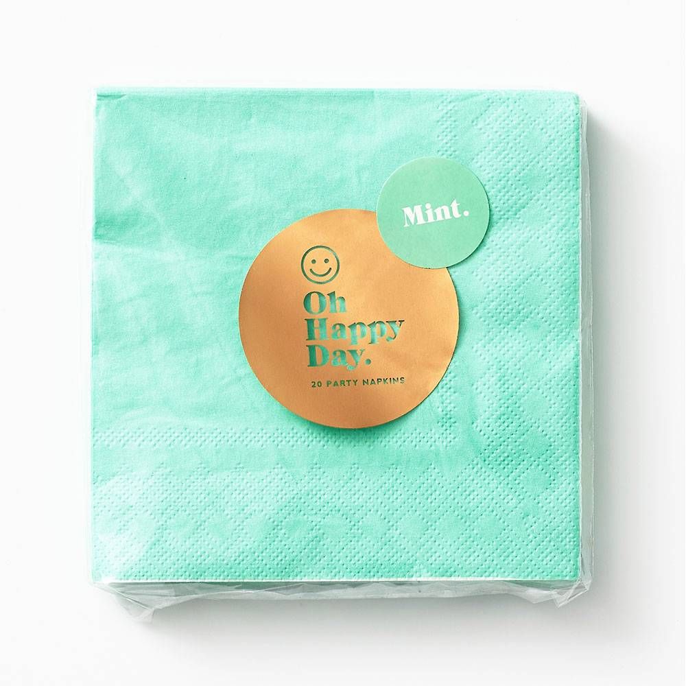 Mint Cocktail Napkins