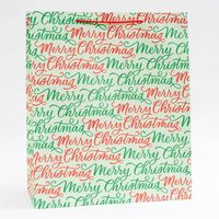 Red & Green Merry Christmas Script Gift Bags