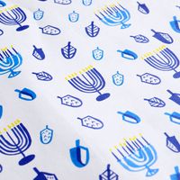 Dreidel & Menorah Hanukkah Flat Wrap