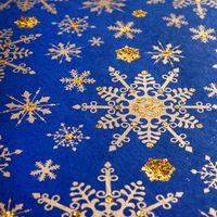 Gold Snowflakes on Navy Handmade Paper