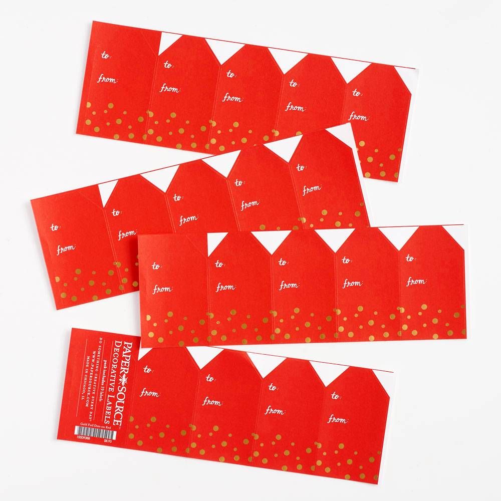 Gold Foil Dot Labels