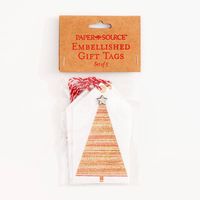 Striped Christmas Tree Gift Tags