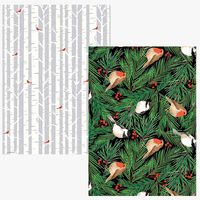 Cardinals In Birch Trees & Birds In Tree Wrap Pack