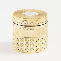 Gold Faceted Jar