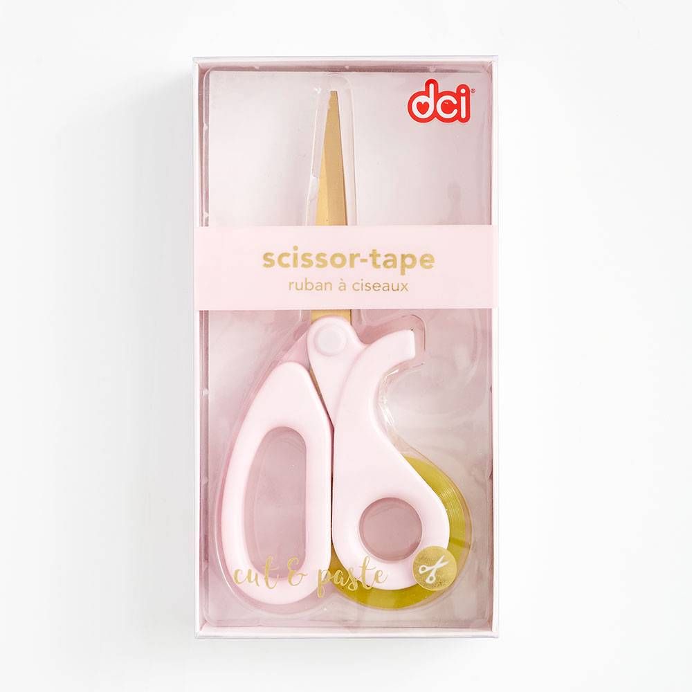 Pink Scissors with Tape