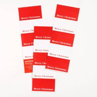 Red & White Merry Christmas Labels