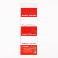 Red & White Merry Christmas Labels