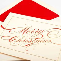 Engraved Merry Christmas Card Set