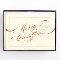 Engraved Merry Christmas Card Set