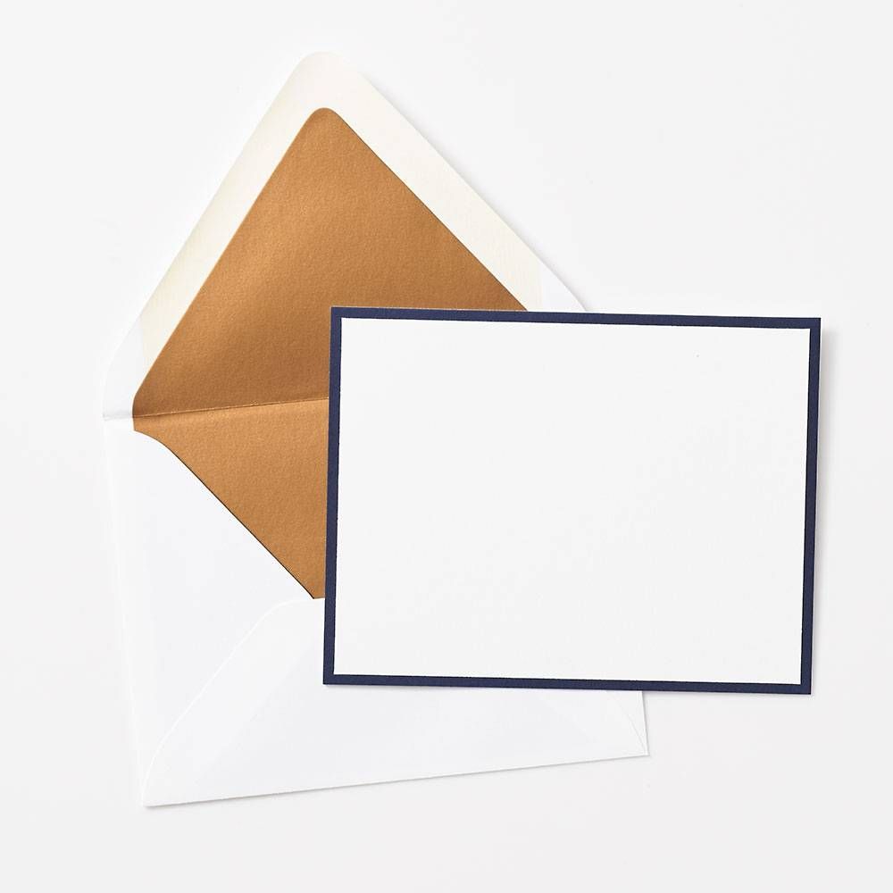 Navy Border Luxe Stationery Set