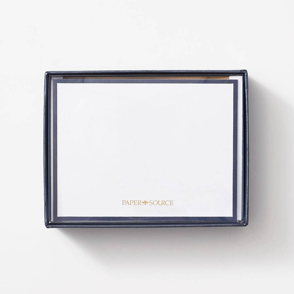 Navy Border Luxe Stationery Set