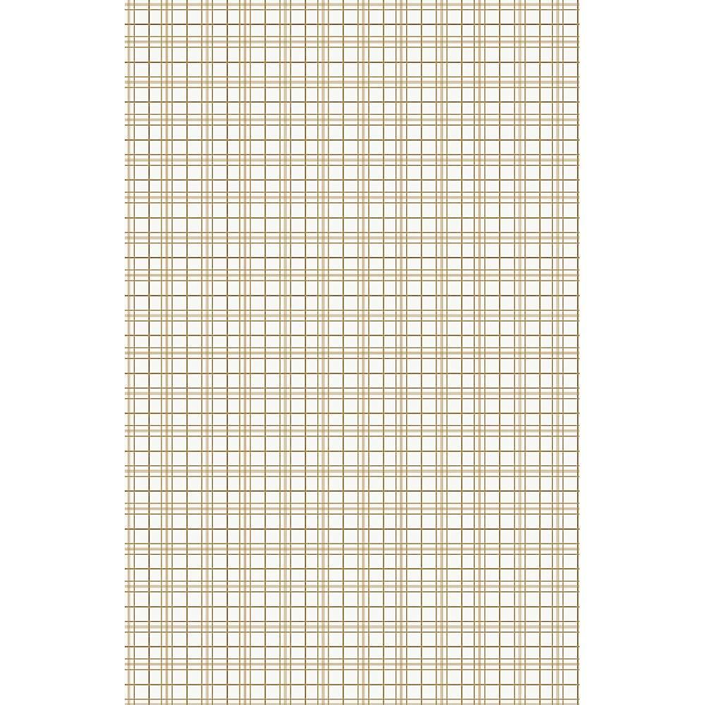 Gold Foil Plaid Stone Wrapping Paper