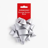 Silver Satin Bow