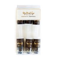 Black & Gold Confetti Poppers