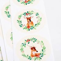 Deer with Floral Wreath Stickers