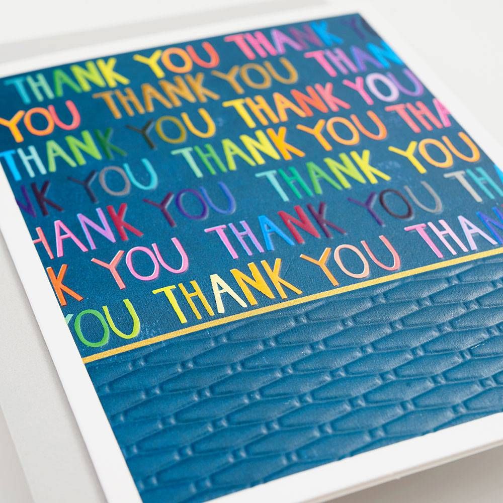 Neon Rainbow Thank You Card