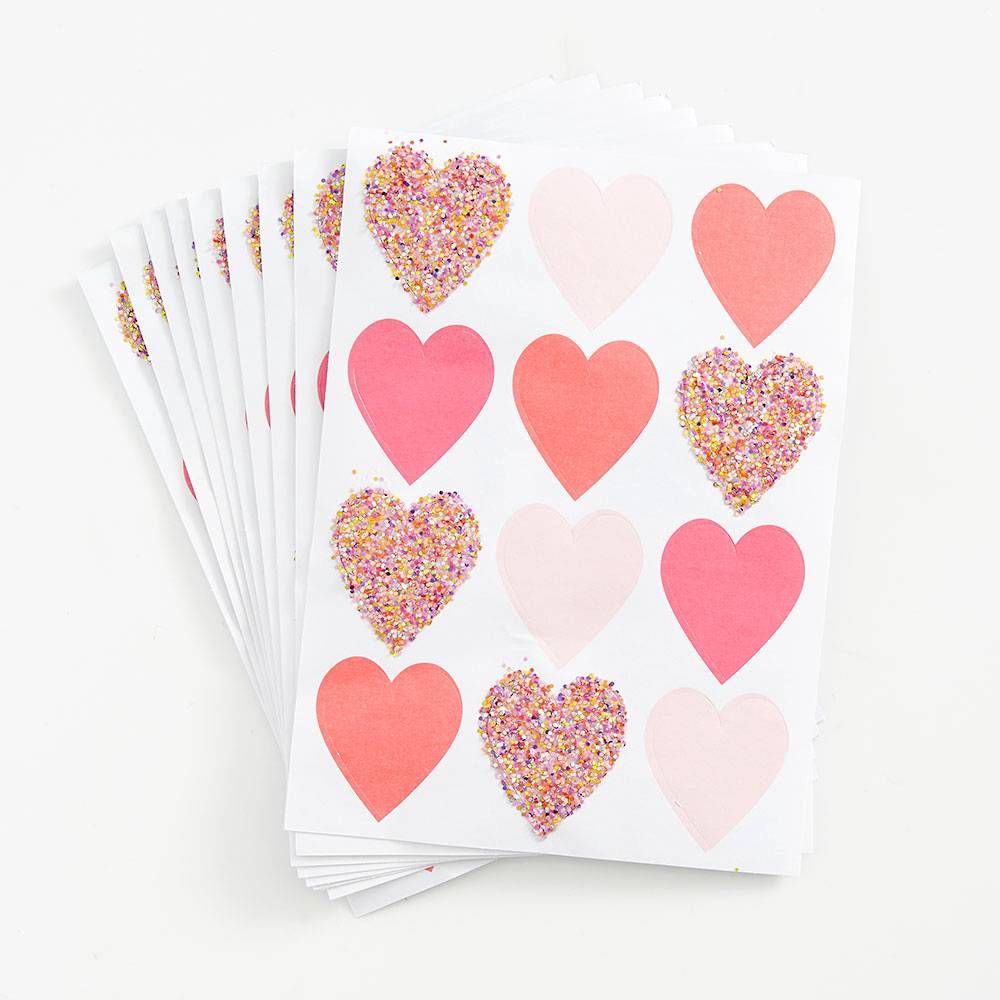 Pink Heart Stickers