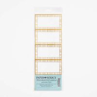 Gold Plaid Labels