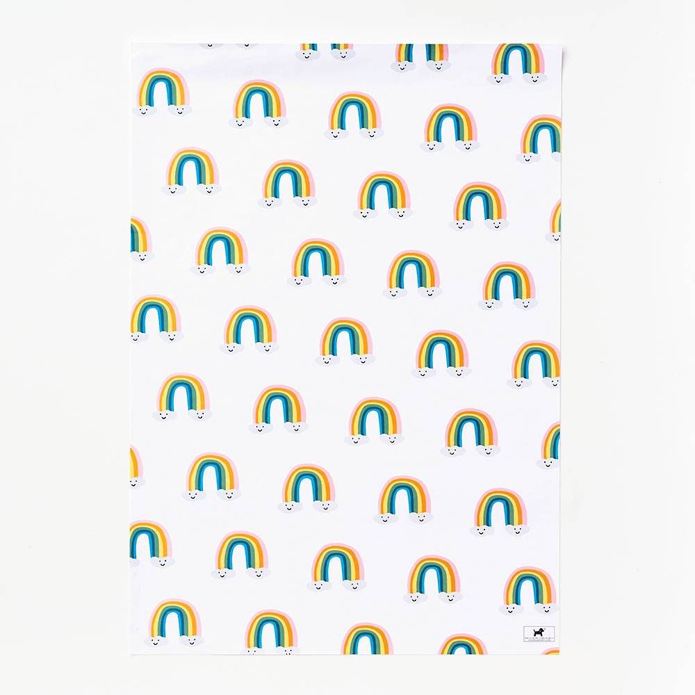 Happy Rainbows Flat Wrap