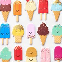 Ice Pop & Ice Cream Puffy Stickers