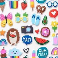 Summer Icon Puffy Stickers