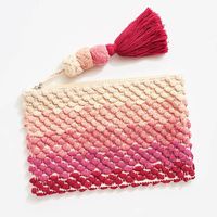 Pink Ombre Woven Pouch