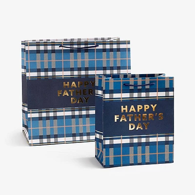 Plaid Father's Day Gift Bags