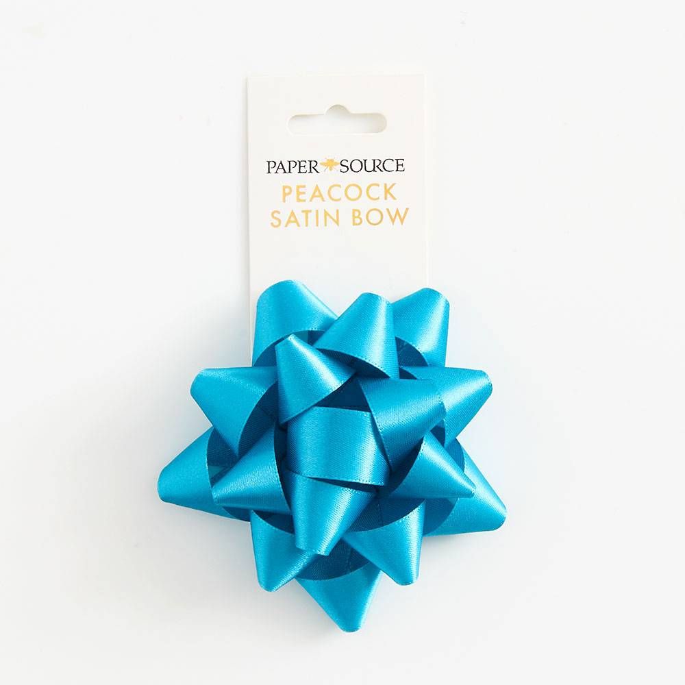 Peacock Satin Bow