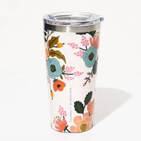 White Lively Floral Tumbler