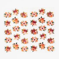 Pink & Orange Flower Stickers