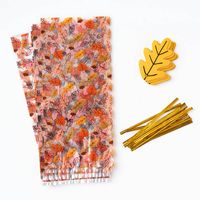 Autumn Leaves & Acorns Cellophane Bags