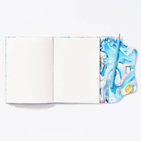 Blue Marbled Fold Over Journal