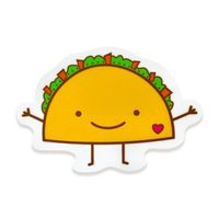 Taco Sticker Birthday Card