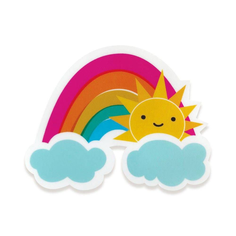 Rainbow Vibes Sticker Birthday Card