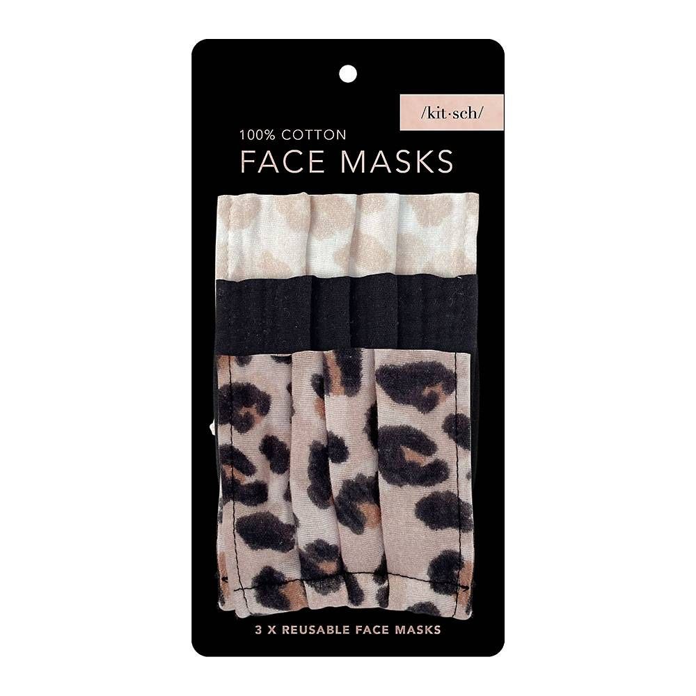 Kitsch Leopard Print Face Mask Set