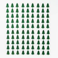 Ombre Green Glitter Tree Stickers