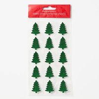 Ombre Green Glitter Tree Stickers