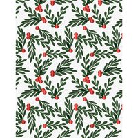 Candy Cane Red Foil Stone Wrapping Paper