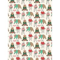 Holiday Bears In Sweaters Flat Wrap