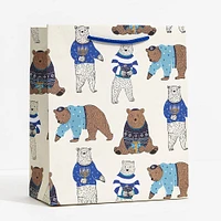 Hanukkah Bears In Sweaters Gift Bags