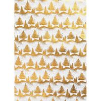 Gold Crush Forest Tree Handmade Paper