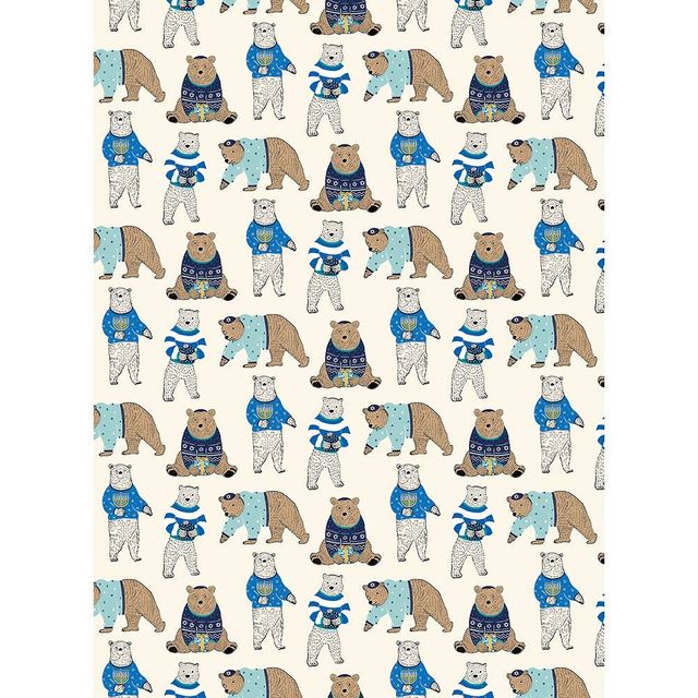 Polar Bear Hanukkah Gift Wrap, Wrapping Paper