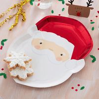 Santa Paper Plates