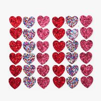 Chunky Glitter Heart Stickers